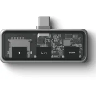 Hub USB-C Satechi Mobile XR Hub with microSD Reader ST-HXRSDM - 1x USB-C 2.0 100W PD, 1x USB-C 3.0 DP 1.4 4K 60Hz, 1x microSD, Szary