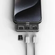 Hub USB-C Satechi Mobile XR Hub with microSD Reader ST-HXRSDM - 1x USB-C 2.0 100W PD, 1x USB-C 3.0 DP 1.4 4K 60Hz, 1x microSD, Szary