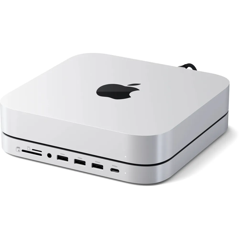 Replikator portów USB-C Satechi Stand & Hub For Mac Mini / Studio With NVMe SSD Enclosure ST-GMMSHS - Srebrny