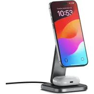 Składana podstawka ładująca Satechi 2-in-1 Foldable Qi2 Wireless Charging Stand ST-Q21FM - Szara