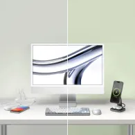 Składana podstawka ładująca Satechi 2-in-1 Foldable Qi2 Wireless Charging Stand ST-Q21FM - Szara