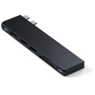 Replikator portów Satechi Pro Hub Slim ST-HUCPHSD - USB 4, HDMI, 2x USB-A, SD, microSD, USB-C, Czarny