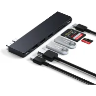 Replikator portów Satechi Pro Hub Slim ST-HUCPHSD - USB 4, HDMI, 2x USB-A, SD, microSD, USB-C, Czarny