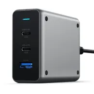 Ładowarka sieciowa Satechi 100W USB-C PD Compact GaN Charger ST-TC100GM-EU - 2x USB-C, 1x USB-A, Szara