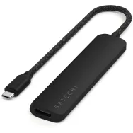 Replikator portów Satechi 6-in-1 USB-C Slim Multiport Adapter ST-P6SK - USB-C, 2x USB-A, HDMI, Czytnik microSD|SD, Czarny