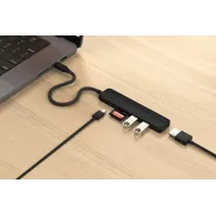 Replikator portów Satechi 6-in-1 USB-C Slim Multiport Adapter ST-P6SK - USB-C, 2x USB-A, HDMI, Czytnik microSD|SD, Czarny Replikator portów Satechi 6-in-1 USB-C Slim Multiport Adapter ST-P6SK - USB-C, 2x USB-A, HDMI, Czytnik microSD|SD, Czarny