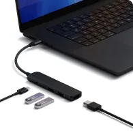 Replikator portów Satechi 4-in-1 USB-C Slim Multiport Adapter 4K ST-P4SK - USB-C, 2x USB-A, HDMI, Czrny