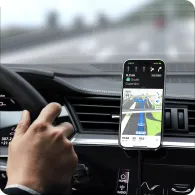 Bezprzewodowa ładowarka samochodowa Satechi Qi2 Wireless Car Charger ST-Q2CCM - 15W kompatybilna z MagSafe, Szara