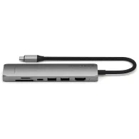 Replikator portów Satechi 7-in-1 USB-C Slim Multiport Adapter with Ethernet ST-P7SM - Szary