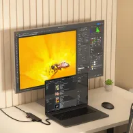 Replikator portów Satechi 7-in-1 USB-C Slim Multiport Adapter with Ethernet ST-P7SM - Szary