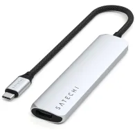 Replikator portów Satechi 6-in-1 USB-C Slim Multiport Adapter ST-P6SS - USB-C, 2x USB-A, HDMI, Czytnik microSD/SD, Srebrny