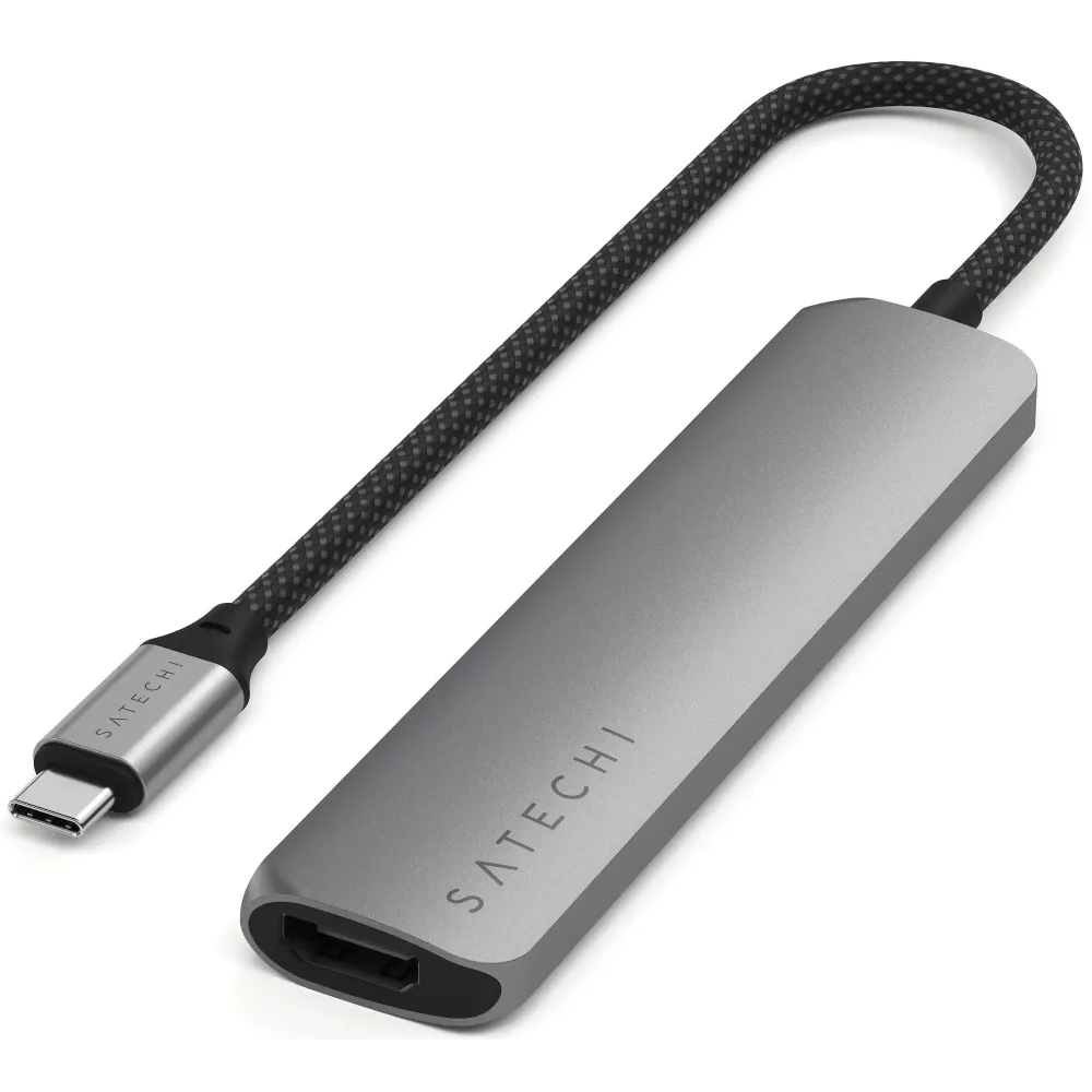 Replikator portów Satechi 6-in-1 USB-C Slim Multiport Adapter ST-P6SM - USB-C, 2x USB-A, HDMI, Czytnik microSD/SD, Szary Replikator portów Satechi 6-in-1 USB-C Slim Multiport Adapter ST-P6SM - USB-C, 2x USB-A, HDMI, Czytnik microSD/SD, Szary