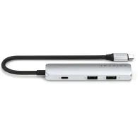 Replikator portów Satechi 4-in-1 USB-C Slim Multiport Adapter 4K ST-P4SS - USB-C, 2x USB-A, HDMI, Srebrny