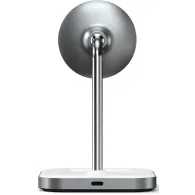 Podstawka ładująca Satechi Aluminum 2-in-1 Magnetic Wireless Charging Stand ST-WMCS2M - Biała|Srebrna