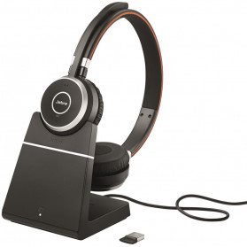 Słuchawki bezprzewodowe nauszne Jabra Evolve 65 SE Link 380a UC Stereo Stand 6599-833-499 - zdjęcie poglądowe 3