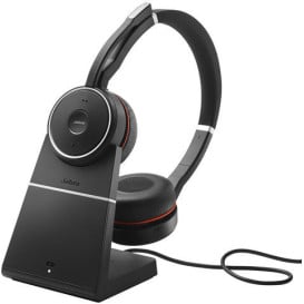 Zestaw słuchawkowy Jabra Evolve 75 SE Link 380a MS Stereo Stand 7599-842-199 - Czarne