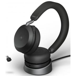 Słuchawki bezprzewodowe nauszne Jabra Evolve 2 75 USB-C MS Stereo Stand 27599-999-889 - zdjęcie poglądowe 6