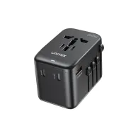 Ładowarka sieciowa Unitek GaN 65W Universal Travel Adapter P1122ABK01 - 3x USB-C, 3x USB-A, Czarna