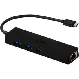 Replikator portów i-tec 1x RJ-45 3x USB-A 3.0 C31GL3SLIM - Czarny