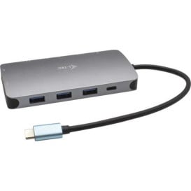 Stacja dokująca i-tec USB-C C31NANOVGA77W - 4 porty, Kolor srebrny