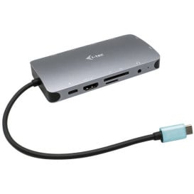 Stacja dokująca i-tec USB-C Metal Nano Dock 1x USB 3.0 3x USB 2.0 C31NANOVGA112W - Kolor srebrny