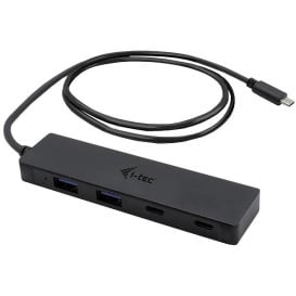 Hub i-tec USB-C Metal 2x USB 3.0 2x USB-C C31HUBMETAL2A2C85 - 4 pory, 85 cm, Czarny