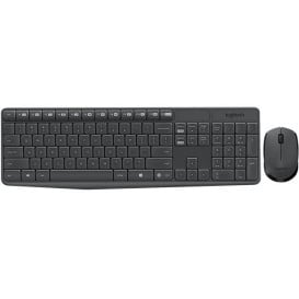 Zestaw bezprzewodowy klawiatury i myszy Logitech MK235 CZ 920-007933 - Układ czeski, Szara