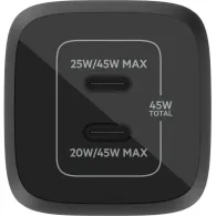 Ładowarka sieciowa Belkin 45W Dual USB-C Charger Universal WCH011VFBK | Sklep ITnes.pl - IT for BUSINESS