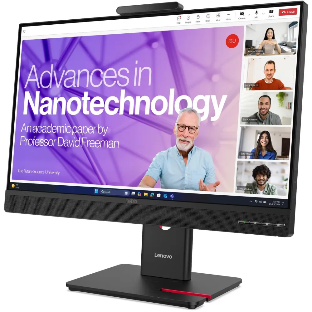 Zdjęcie produktu Monitor Lenovo ThinkVision 64B6MAT1EU - 23,8/1920x1080 (Full HD)/48Hz-120Hz/IPS/6 ms/pivot/kamera/USB-C/Czarny