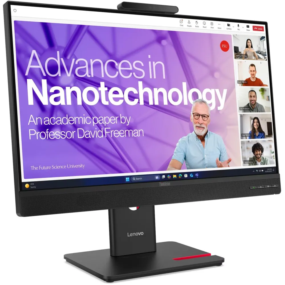 Monitor Lenovo ThinkVision 64B6MAT1EU - 23,8/1920x1080 (Full HD)/48Hz-120Hz/IPS/6 ms/pivot/kamera/USB-C - zdjęcie