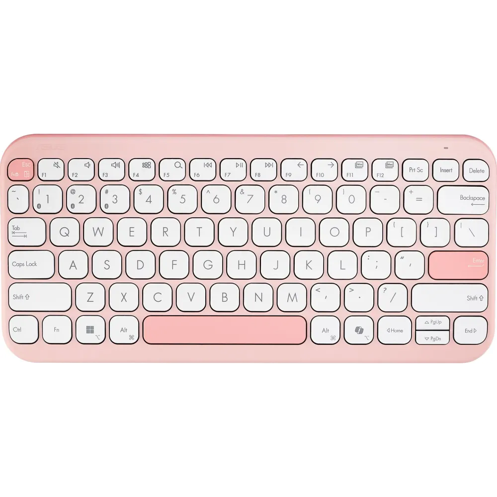 Klawiatura bezprzewodowa ASUS Marshmallow KW100 90XB0880-BKB4G0 - Bluetooth, Różowa Klawiatura bezprzewodowa ASUS Marshmallow KW100 90XB0880-BKB4G0 - Bluetooth, Różowa
