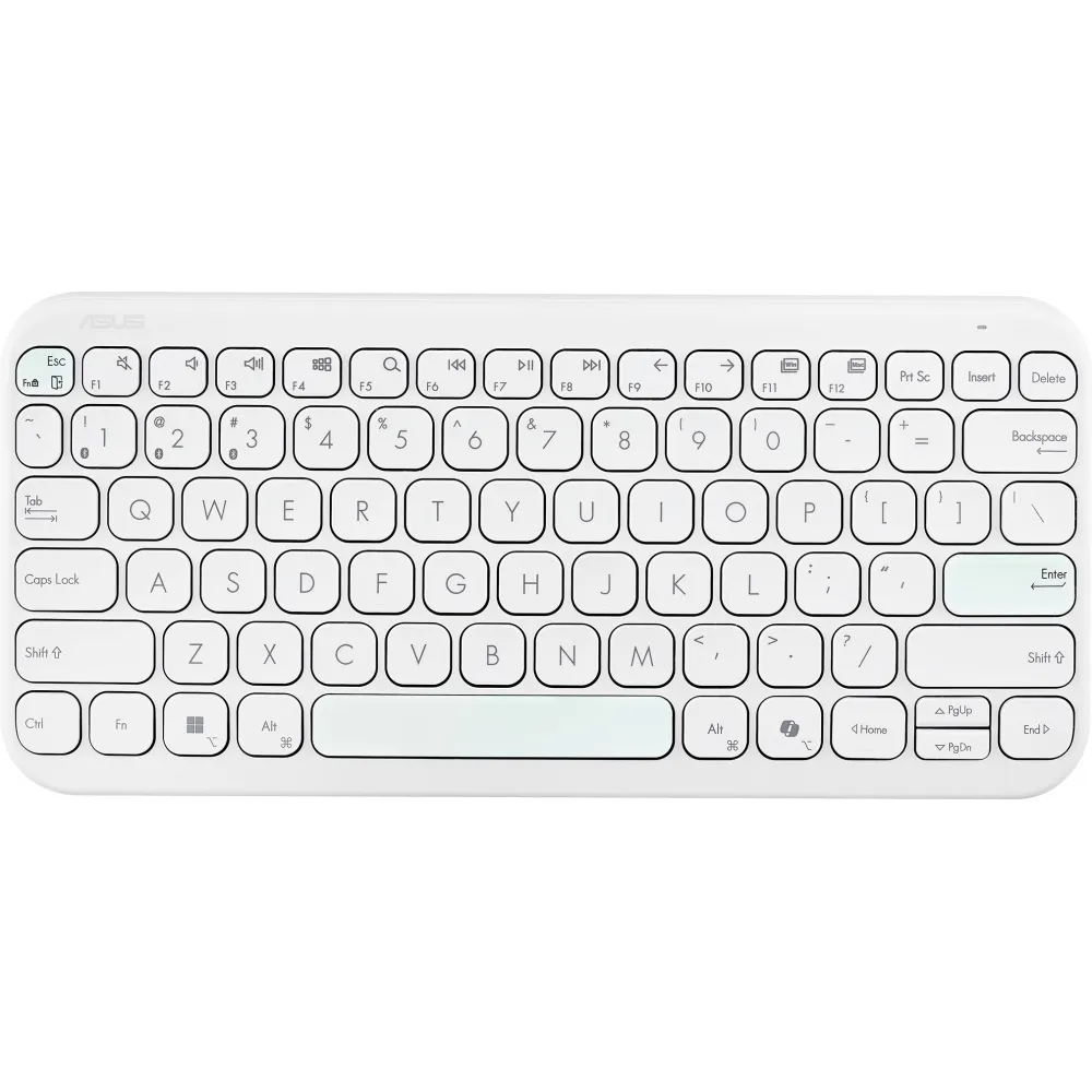 Klawiatura bezprzewodowa ASUS Marshmallow KW100 90XB0880-BKB4F0 - Bluetooth, Biała