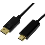 Kabel LogiLink CV0128 DisplayPort 1.2 do HDMI 1.4 - 3m, Czarny