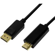 Kabel LogiLink CV0126 DisplayPort 1.2 do HDMI 1.4 - 1m, Czarny