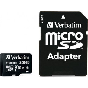 Karta pamięci Verbatim Premium MicroSDXC 256 GB Class 10 UHS-I, U1 44087 - zdjęcie poglądowe 2