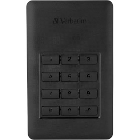 Dysk zewnętrzny Verbatim HDD Store "n" Go Secure 1 TB 53401 - Czarny, Kolor srebrny
