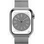 Smartwatch Apple Watch Series 8 41mm GPS + Cellular stal nierdzewna srebrny z bransoletą mediolańską srebrną - zdjęcie poglądowe 1