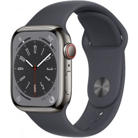 Smartwatch Apple Watch Series 8 41mm GPS + Cellular stal nierdz. mocny grafit z paskiem sport. w kolorze północy - MNJJ3WB/A