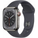 Smartwatch Apple Watch Series 8 41mm GPS + Cellular stal nierdz. mocny grafit z paskiem sport. w kolorze północy - MNJJ3WB/A
