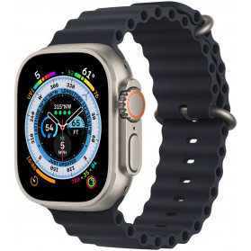 Smartwatch Apple Watch Ultra 49 mm GPS + Cellular tytan z paskiem Ocean w kolorze północy - MQFK3WB/A