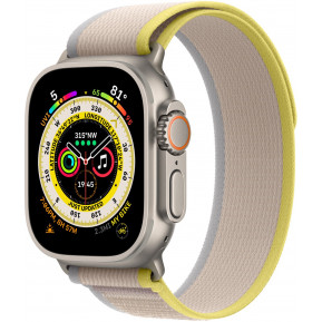Smartwatch Apple Watch Ultra 49 mm GPS + Cellular tytan z opaską Trail w kolorze żółtym, beżowym - S, M - zdjęcie poglądowe 3