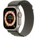 Smartwatch Apple Watch Ultra MNHJ3WB/A - 49 mm GPS + Cellular tytan z opaską Alpine w kolorze zielonym - Small