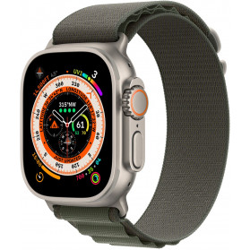 Smartwatch Apple Watch Ultra 49 mm GPS + Cellular tytan z opaską Alpine w kolorze zielonym - Medium - MQFN3WB/A