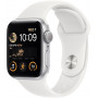 Smartwatch Apple Watch SE 40mm GPS aluminium w kolorze srebrnym z paskiem sportowym w kolorze białym - zdjęcie poglądowe 3