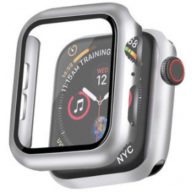 Etui ze szkłem na smartwatch Hi5 Defender HI51018 do Apple Watch 44 - Kolor srebrny