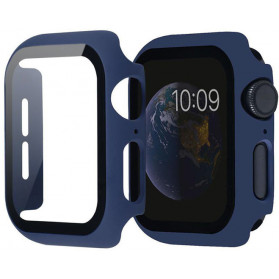 Etui ze szkłem na smartwatch HI5 Defender HI51020 do Apple Watch 44 - Granatowe