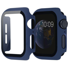 Etui ze szkłem na smartwatch Hi5 Defender HI51020 do Apple Watch 44 - Granatowe