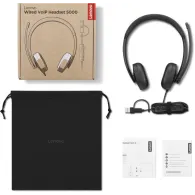 Zestaw słuchawkowy przewodowy Lenovo Wired VoIP Headset 5000 (Teams) 4XD1R88995 - Czarny