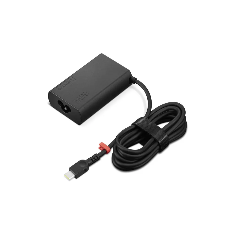 Zasilacz do laptopa Lenovo 65W Slim GaN AC Adapter 4X21R04793 - Czarny