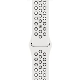 Pasek sportowy Nike Apple Watch Sport Band Regular MPH13ZM/A - 45 mm, Biały, Czarny